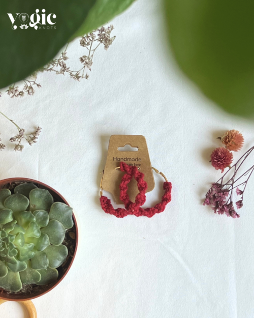 Boho Macrame Hoop Earrings - Image 9